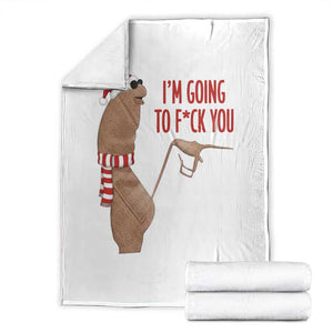 Marcus The Worm Christmas Meme Throw Blanket I Am Going To Fck You TS14 White Print Your Wear