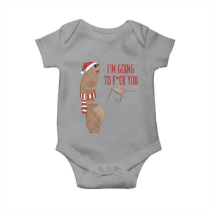 Marcus The Worm Christmas Meme Baby Onesie I Am Going To Fck You TS14 Sport Gray Print Your Wear