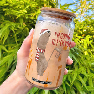 Marcus The Worm Christmas Meme Glass Can I Am Going To Fck You - Print Your Wear