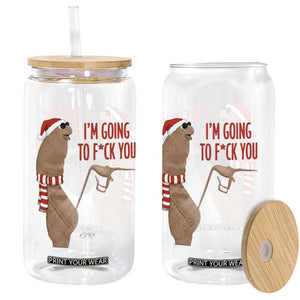 Marcus The Worm Christmas Meme Glass Can I Am Going To Fck You - Print Your Wear