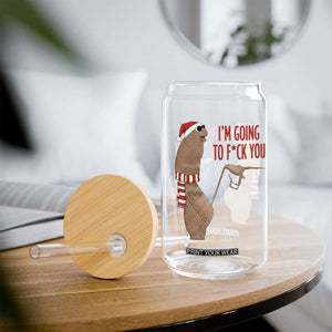 Marcus The Worm Christmas Meme Glass Can I Am Going To Fck You - Print Your Wear