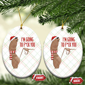 Marcus The Worm Christmas Meme Ceramic Ornament I Am Going To Fck You TS14 Print Your Wear