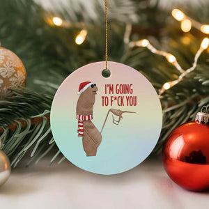 Marcus The Worm Christmas Meme Ceramic Ornament I Am Going To Fck You TS14 1pc Pastel Print Your Wear