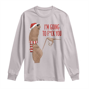 Marcus The Worm Christmas Meme Long Sleeve Shirt I Am Going To Fck You TS14 Ice Gray Print Your Wear