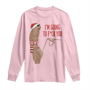 Marcus The Worm Christmas Meme Long Sleeve Shirt I Am Going To Fck You TS14 Light Pink Print Your Wear