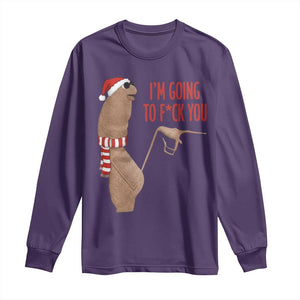 Marcus The Worm Christmas Meme Long Sleeve Shirt I Am Going To Fck You TS14 Purple Print Your Wear