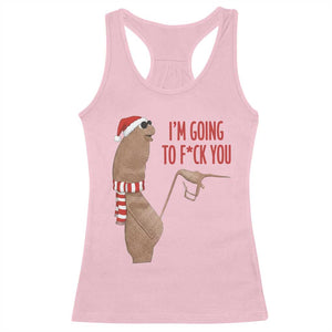 Marcus The Worm Christmas Meme Racerback Tank Top I Am Going To Fck You TS14 Light Pink Print Your Wear