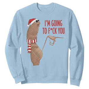 Marcus The Worm Christmas Meme Sweatshirt I Am Going To Fck You TS14 Light Blue Print Your Wear