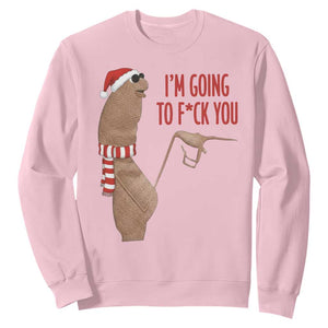 Marcus The Worm Christmas Meme Sweatshirt I Am Going To Fck You TS14 Light Pink Print Your Wear