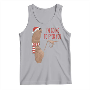 Marcus The Worm Christmas Meme Tank Top I Am Going To Fck You TS14 Athletic Heather Print Your Wear