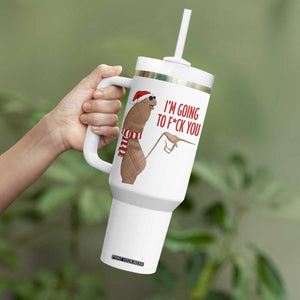 Marcus The Worm Christmas Meme Tumbler With Handle I Am Going To Fck You - Print Your Wear