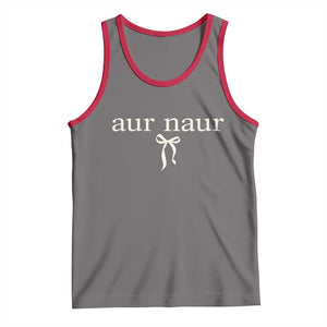 Aur Naur Tank Top Funny Sarcastic Oh No Australian Accent TS14 Deep Heather Red Print Your Wear