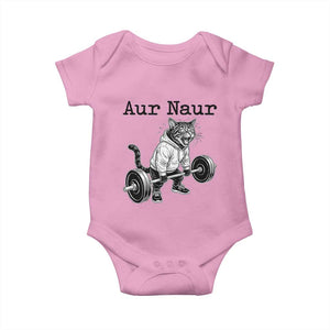Aur Naur Raccoon Meme Baby Onesie Funny Sarcastic Oh No Australian Accent TS14 Light Pink Print Your Wear