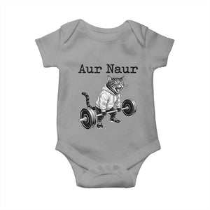 Aur Naur Raccoon Meme Baby Onesie Funny Sarcastic Oh No Australian Accent TS14 Sport Gray Print Your Wear