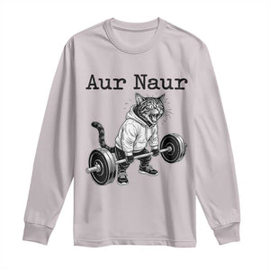Aur Naur Raccoon Meme Long Sleeve Shirt Funny Sarcastic Oh No Australian Accent TS14 Ice Gray Print Your Wear