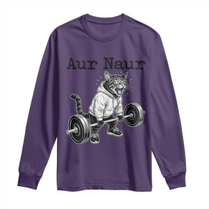 Aur Naur Raccoon Meme Long Sleeve Shirt Funny Sarcastic Oh No Australian Accent TS14 Purple Print Your Wear