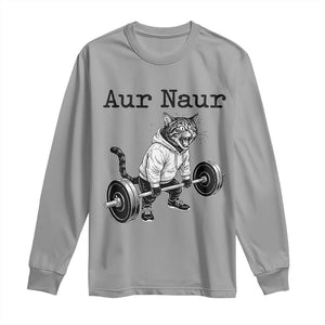Aur Naur Raccoon Meme Long Sleeve Shirt Funny Sarcastic Oh No Australian Accent TS14 Sport Gray Print Your Wear