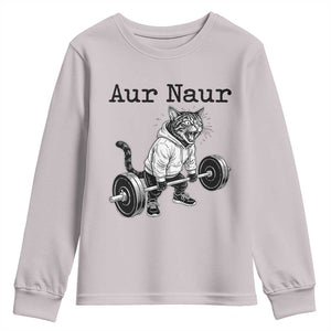 Aur Naur Raccoon Meme Youth Sweatshirt Funny Sarcastic Oh No Australian Accent TS14 Ice Gray Print Your Wear