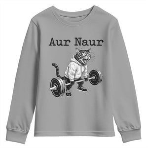 Aur Naur Raccoon Meme Youth Sweatshirt Funny Sarcastic Oh No Australian Accent TS14 Sport Gray Print Your Wear