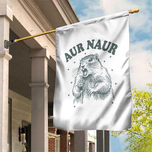 Aur Naur Groundhog Meme Garden Flag Funny Sarcastic Oh No Australian Accent TS14 Print Your Wear