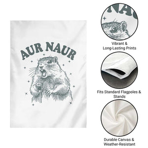 Aur Naur Groundhog Meme Garden Flag Funny Sarcastic Oh No Australian Accent TS14 Print Your Wear