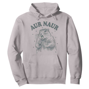 Aur Naur Groundhog Meme Hoodie Funny Sarcastic Oh No Australian Accent TS14 Ice Gray Print Your Wear