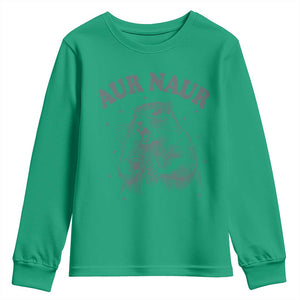 Aur Naur Groundhog Meme Youth Sweatshirt Funny Sarcastic Oh No Australian Accent TS14 Irish Green Print Your Wear