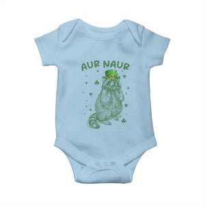 Aur Naur Raccoon St Patricks Day Baby Onesie Funny Sarcastic Oh No Australian Accent TS14 Light Blue Print Your Wear
