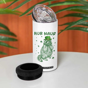 Aur Naur Raccoon St Patricks Day 4 in 1 Can Cooler Tumbler Funny Sarcastic Oh No Australian Accent TS14 Print Your Wear