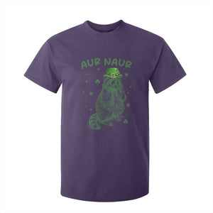 Aur Naur Raccoon St Patricks Day T Shirt For Kid Funny Sarcastic Oh No Australian Accent TS14 Purple Print Your Wear
