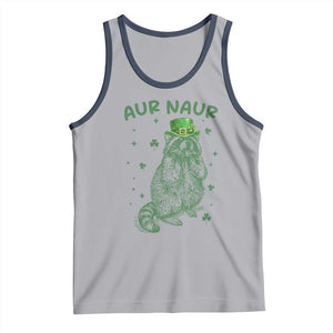 Aur Naur Raccoon St Patricks Day Tank Top Funny Sarcastic Oh No Australian Accent TS14 Athletic Heather Navy Print Your Wear