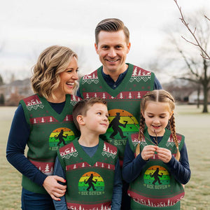 Aur Naur Bigfoot Meme V-Neck Knit Sweater Vest Funny Sasquatch Sarcastic Oh No Australian Accent TS14 Red Green Print Your Wear