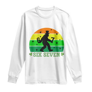 Aur Naur Bigfoot Meme Long Sleeve Shirt Funny Sasquatch Sarcastic Oh No Australian Accent TS14 White Print Your Wear