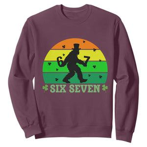 Aur Naur Bigfoot Meme Sweatshirt Funny Sasquatch Sarcastic Oh No Australian Accent TS14 Maroon Print Your Wear