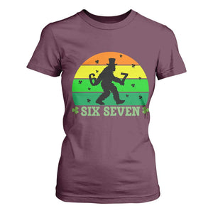 Aur Naur Bigfoot Meme T Shirt For Women Funny Sasquatch Sarcastic Oh No Australian Accent TS14 Maroon Print Your Wear