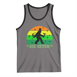 Aur Naur Bigfoot Meme Tank Top Funny Sasquatch Sarcastic Oh No Australian Accent TS14 Deep Heather Black Print Your Wear
