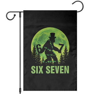Funny Bigfoot St Patricks Day Garden Flag Sasquatch Hiding Moon Forest Meme TS14 Black Print Your Wear