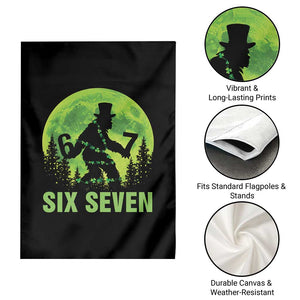 Funny Bigfoot St Patricks Day Garden Flag Sasquatch Hiding Moon Forest Meme TS14 Print Your Wear