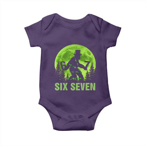 Funny Bigfoot St Patricks Day Baby Onesie Sasquatch Hiding Moon Forest Meme TS14 Purple Print Your Wear