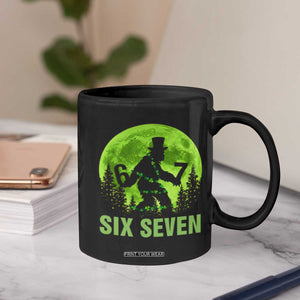 Funny Bigfoot St Patricks Day Coffee Mug Sasquatch Hiding Moon Forest Meme TS14 Print Your Wear