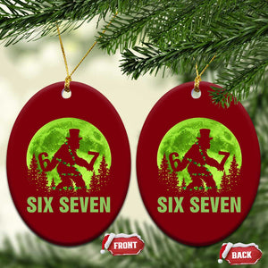 Funny Bigfoot St Patricks Day Ceramic Ornament Sasquatch Hiding Moon Forest Meme TS14 Print Your Wear