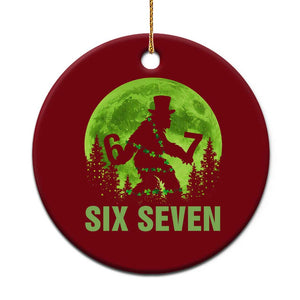 Funny Bigfoot St Patricks Day Ceramic Ornament Sasquatch Hiding Moon Forest Meme TS14 1pc Red Print Your Wear