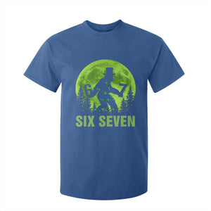 Funny Bigfoot St Patricks Day T Shirt For Kid Sasquatch Hiding Moon Forest Meme TS14 Royal Blue Print Your Wear