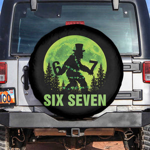 Funny Bigfoot St Patricks Day Spare Tire Cover Sasquatch Hiding Moon Forest Meme TS14 No hole Black Print Your Wear