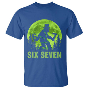 Funny Bigfoot St Patricks Day T Shirt Sasquatch Hiding Moon Forest Meme TS14 Royal Blue Print Your Wear