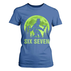 Funny Bigfoot St Patricks Day T Shirt For Women Sasquatch Hiding Moon Forest Meme TS14 Royal Blue Print Your Wear