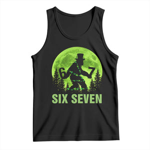 Funny Bigfoot St Patricks Day Tank Top Sasquatch Hiding Moon Forest Meme TS14 Black Print Your Wear