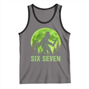 Funny Bigfoot St Patricks Day Tank Top Sasquatch Hiding Moon Forest Meme TS14 Deep Heather Black Print Your Wear