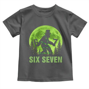 Funny Bigfoot St Patricks Day Toddler T Shirt Sasquatch Hiding Moon Forest Meme TS14 Dark Heather Print Your Wear