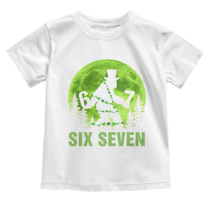 Funny Bigfoot St Patricks Day Toddler T Shirt Sasquatch Hiding Moon Forest Meme TS14 White Print Your Wear